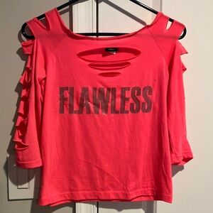Rue21 “Flawless” Ripped Neon Top